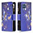 Coque Portefeuille Motif Fantaisie Livre Cuir Etui Clapet B04F pour Samsung Galaxy M32 4G Bleu Royal