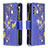 Coque Portefeuille Motif Fantaisie Livre Cuir Etui Clapet B04F pour Samsung Galaxy M32 5G Bleu Royal