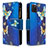 Coque Portefeuille Motif Fantaisie Livre Cuir Etui Clapet B04F pour Samsung Galaxy M60s Bleu