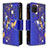 Coque Portefeuille Motif Fantaisie Livre Cuir Etui Clapet B04F pour Samsung Galaxy M60s Bleu Royal