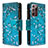 Coque Portefeuille Motif Fantaisie Livre Cuir Etui Clapet B04F pour Samsung Galaxy Note 20 Ultra 5G Cyan