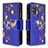 Coque Portefeuille Motif Fantaisie Livre Cuir Etui Clapet B04F pour Samsung Galaxy S20 Bleu Royal