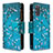 Coque Portefeuille Motif Fantaisie Livre Cuir Etui Clapet B04F pour Samsung Galaxy S20 Cyan