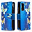 Coque Portefeuille Motif Fantaisie Livre Cuir Etui Clapet B04F pour Samsung Galaxy S20 FE (2022) 5G Bleu
