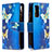 Coque Portefeuille Motif Fantaisie Livre Cuir Etui Clapet B04F pour Samsung Galaxy S20 FE 4G Bleu