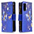 Coque Portefeuille Motif Fantaisie Livre Cuir Etui Clapet B04F pour Samsung Galaxy S20 FE 5G Bleu Royal
