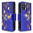 Coque Portefeuille Motif Fantaisie Livre Cuir Etui Clapet B04F pour Samsung Galaxy S20 Plus Bleu Royal