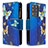 Coque Portefeuille Motif Fantaisie Livre Cuir Etui Clapet B04F pour Samsung Galaxy S20 Ultra 5G Bleu