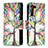 Coque Portefeuille Motif Fantaisie Livre Cuir Etui Clapet B04F pour Samsung Galaxy S21 5G Petit