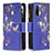 Coque Portefeuille Motif Fantaisie Livre Cuir Etui Clapet B04F pour Vivo Y11s Bleu Royal