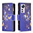 Coque Portefeuille Motif Fantaisie Livre Cuir Etui Clapet B04F pour Xiaomi Mi 12 5G Bleu Royal