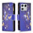 Coque Portefeuille Motif Fantaisie Livre Cuir Etui Clapet B04F pour Xiaomi Mi 13 5G Bleu Royal