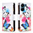 Coque Portefeuille Motif Fantaisie Livre Cuir Etui Clapet B04F pour Xiaomi Poco C65 Colorful