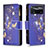 Coque Portefeuille Motif Fantaisie Livre Cuir Etui Clapet B04F pour Xiaomi Poco X4 Pro 5G Bleu Royal