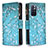 Coque Portefeuille Motif Fantaisie Livre Cuir Etui Clapet B04F pour Xiaomi Redmi Note 11 5G Cyan