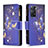 Coque Portefeuille Motif Fantaisie Livre Cuir Etui Clapet B04F pour Xiaomi Redmi Note 11 Pro 4G Bleu Royal