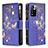 Coque Portefeuille Motif Fantaisie Livre Cuir Etui Clapet B04F pour Xiaomi Redmi Note 11 Pro+ Plus 5G Bleu Royal