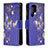 Coque Portefeuille Motif Fantaisie Livre Cuir Etui Clapet B05F pour Samsung Galaxy S21 Ultra 5G Bleu Royal