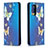 Coque Portefeuille Motif Fantaisie Livre Cuir Etui Clapet B05F pour Xiaomi Redmi Note 10 Pro 4G Bleu