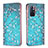 Coque Portefeuille Motif Fantaisie Livre Cuir Etui Clapet B05F pour Xiaomi Redmi Note 11 5G Cyan