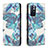 Coque Portefeuille Motif Fantaisie Livre Cuir Etui Clapet B05F pour Xiaomi Redmi Note 11T 5G Bleu Ciel