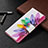 Coque Portefeuille Motif Fantaisie Livre Cuir Etui Clapet B09F pour Samsung Galaxy S22 Ultra 5G Colorful