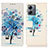 Coque Portefeuille Motif Fantaisie Livre Cuir Etui Clapet D02Y pour Motorola Moto G14 Bleu