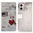 Coque Portefeuille Motif Fantaisie Livre Cuir Etui Clapet D02Y pour Motorola Moto G53 5G Petit