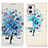 Coque Portefeuille Motif Fantaisie Livre Cuir Etui Clapet D02Y pour Motorola Moto G73 5G Bleu