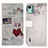 Coque Portefeuille Motif Fantaisie Livre Cuir Etui Clapet D02Y pour Nokia C12 Gris