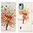 Coque Portefeuille Motif Fantaisie Livre Cuir Etui Clapet D02Y pour Nokia C12 Petit