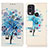 Coque Portefeuille Motif Fantaisie Livre Cuir Etui Clapet D02Y pour Nokia C22 Bleu