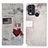 Coque Portefeuille Motif Fantaisie Livre Cuir Etui Clapet D02Y pour Nokia C22 Gris