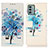 Coque Portefeuille Motif Fantaisie Livre Cuir Etui Clapet D02Y pour Nokia G22 Bleu