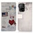 Coque Portefeuille Motif Fantaisie Livre Cuir Etui Clapet D02Y pour Oppo A94 5G Vin Rouge