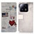 Coque Portefeuille Motif Fantaisie Livre Cuir Etui Clapet D02Y pour Xiaomi Mi 13 Pro 5G Vin Rouge