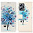 Coque Portefeuille Motif Fantaisie Livre Cuir Etui Clapet D02Y pour Xiaomi Redmi Note 12 Turbo 5G Bleu