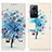 Coque Portefeuille Motif Fantaisie Livre Cuir Etui Clapet D02Y pour Xiaomi Redmi Note 12S Bleu