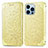 Coque Portefeuille Motif Fantaisie Livre Cuir Etui Clapet H01 pour Apple iPhone 14 Pro Jaune