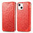 Coque Portefeuille Motif Fantaisie Livre Cuir Etui Clapet H01 pour Apple iPhone 14 Rouge