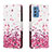 Coque Portefeuille Motif Fantaisie Livre Cuir Etui Clapet H01X pour Samsung Galaxy M52 5G Violet Clair