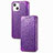 Coque Portefeuille Motif Fantaisie Livre Cuir Etui Clapet H02 pour Apple iPhone 13 Mini Violet