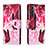 Coque Portefeuille Motif Fantaisie Livre Cuir Etui Clapet H02X pour Samsung Galaxy S23 Plus 5G Rose Rouge