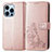 Coque Portefeuille Motif Fantaisie Livre Cuir Etui Clapet H03 pour Apple iPhone 13 Pro Or Rose