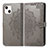 Coque Portefeuille Motif Fantaisie Livre Cuir Etui Clapet H05 pour Apple iPhone 13 Gris