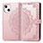 Coque Portefeuille Motif Fantaisie Livre Cuir Etui Clapet H05 pour Apple iPhone 13 Mini Or Rose