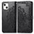 Coque Portefeuille Motif Fantaisie Livre Cuir Etui Clapet H05 pour Apple iPhone 13 Noir