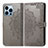 Coque Portefeuille Motif Fantaisie Livre Cuir Etui Clapet H06 pour Apple iPhone 14 Pro Max Gris