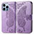 Coque Portefeuille Motif Fantaisie Livre Cuir Etui Clapet H07 pour Apple iPhone 13 Pro Max Violet Clair