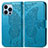 Coque Portefeuille Motif Fantaisie Livre Cuir Etui Clapet H07 pour Apple iPhone 14 Pro Bleu